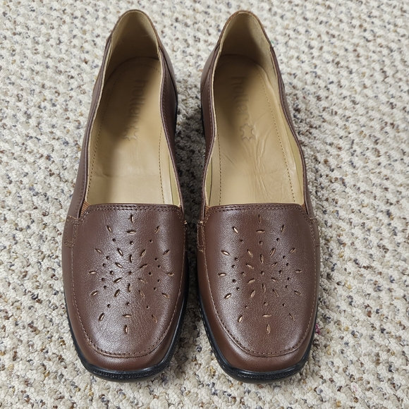 hotter Shoes - NWOT‎ Hotter Envy Brown Slip On Leather Comfort Loafers Shoes Women’s Size 10